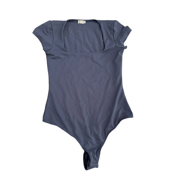 Free People Intimately Blue Short Sleeve Bodysuit Size Small - Picture 5 of 8